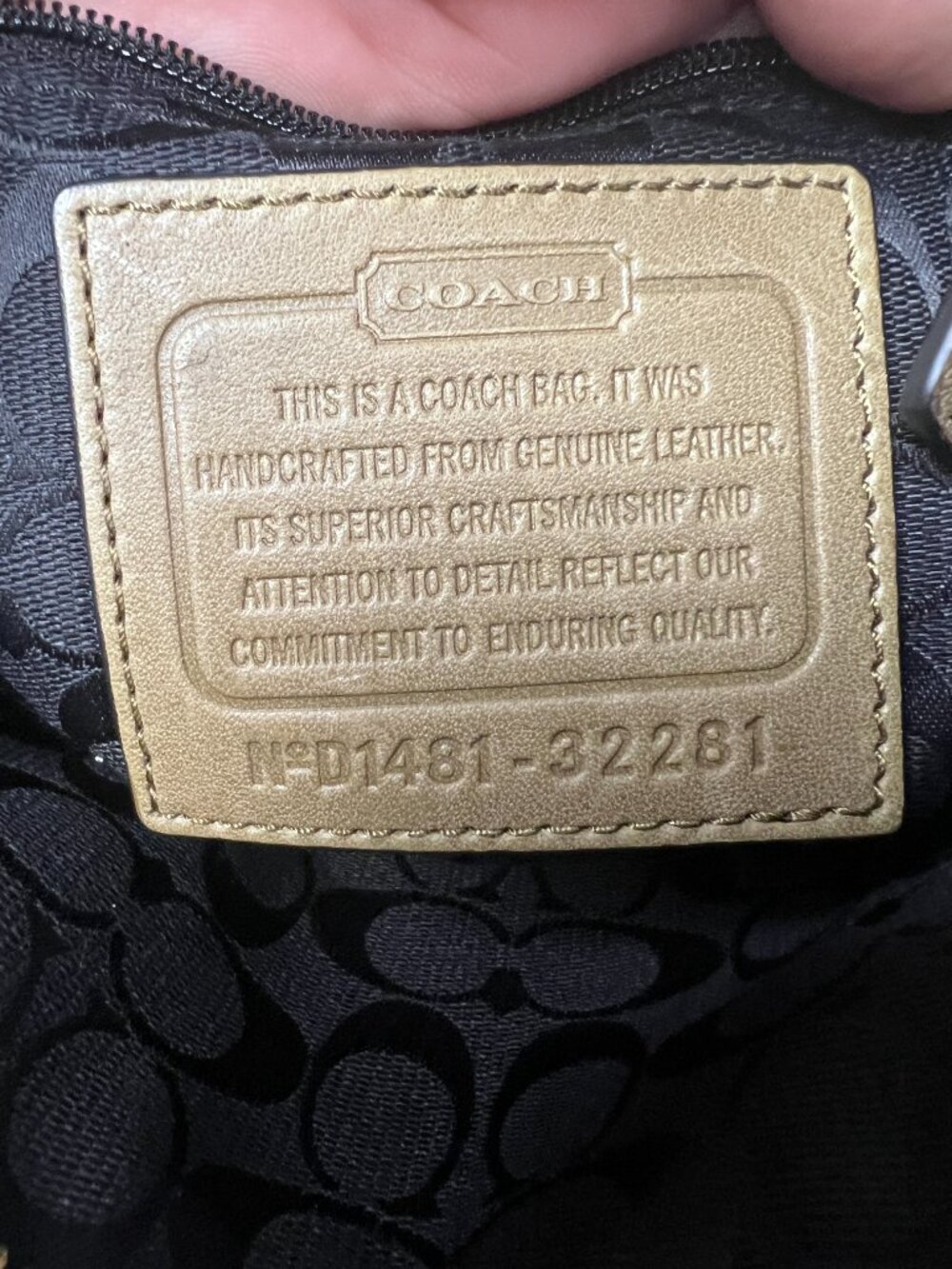 COACH Bleecker Leather Mini Duffle 32281 Dark Green  Leather Shoulder Bag - Picture 6 of 6